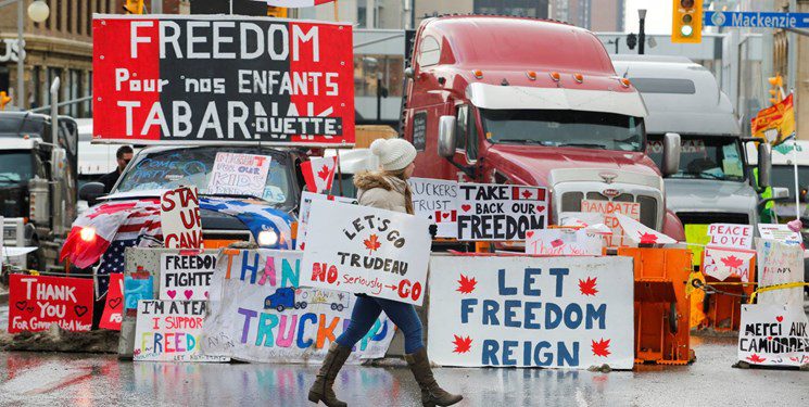 مجازات شدید در انتظار کامیونداران کانادایی معترض است