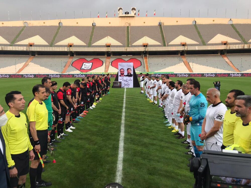 عکس/یادبود میناوند و انصاریان در دیدار سرخابی‌ها