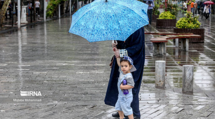 رگبار باران در ۲۳ استان/ احتمال بارش برف در شمال غرب و البرز مرکزی