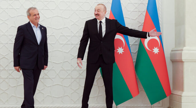 عکس/استقبال رسمی رئیس جمهوری آذربایجان از دکتر پزشکیان